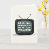 Netflix Password Sharing Love Card カード (黄色い花)