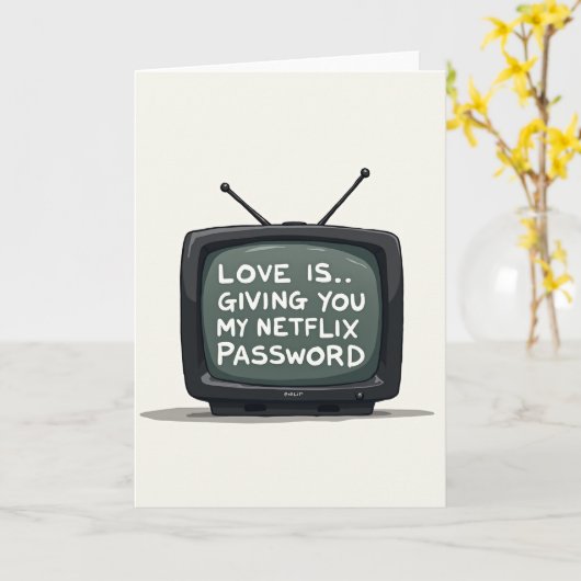 Netflix Password Sharing Love Card カード (黄色い花)