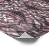 Nether Red Abstract Watercolor Art ポスター (角)