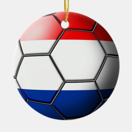 Netherlandのサッカーのオーナメント セラミックオーナメント (正面)