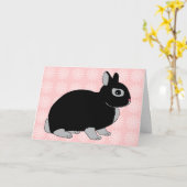 Netherlandの小型ウサギカード カード (黄色い花)