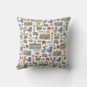 Netherlandの落書きパターン クッション (裏面)