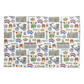 Netherlandの落書きパターン 枕カバー (裏面-左)