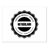 NETHERLAND Printed Text Made In Certified Premium  ラバースタンプ (インプリント)