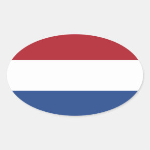 Netherlands*の旗の楕円形のステッカー 楕円形シール