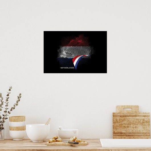 Netherlands flag ポスター (キッチン)
