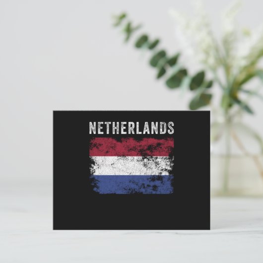 Netherlands Flag Distressed - Dutch Flag ポストカード (スタンド正面)