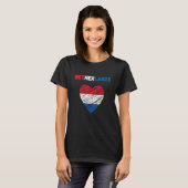 Netherlands Flag Holiday Netherlands Heart Dutch F Tシャツ (正面フル)