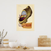 Netherlands Holland Dutch Amsterdam Vintage Travel ポスター (キッチン)