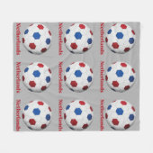 Netherlands Soccer フリースブランケット (正面(横))
