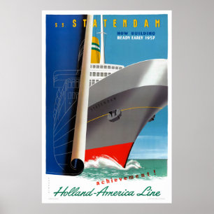 Netherlands Vintage Travel Poster Restored ポスター
