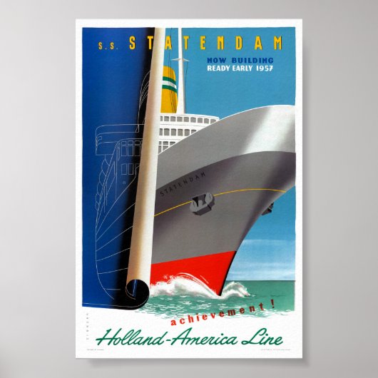 Netherlands Vintage Travel Poster Restored ポスター (正面)