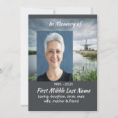 Netherlands Windmill   Celebration of Life Service 招待状 (正面)