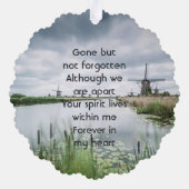 Netherlands windmill Holland Memorial Keepsake オーナメントカード (裏面)