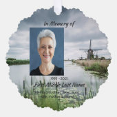 Netherlands windmill Holland Memorial Keepsake オーナメントカード (正面)