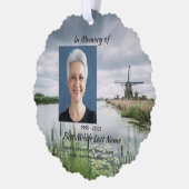 Netherlands windmill Holland Memorial Keepsake オーナメントカード (左)
