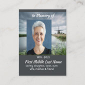  Netherlands Windmill Memorial Keepsake  名刺 (正面)