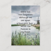  Netherlands Windmill Memorial Keepsake  名刺 (裏面)