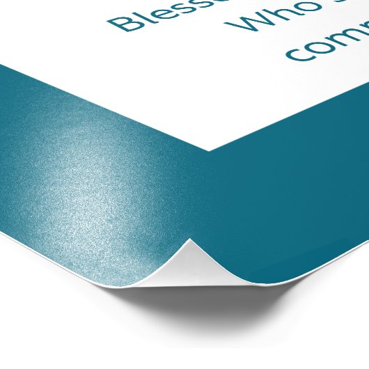 Netilat Yadayimヘブライ賛美語の手洗いティール（緑がかった色） フォトプリント (角)