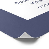 Netilat Yadayimヘブライ賛美語の手洗いブルー ポスター (角)