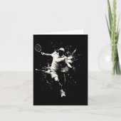 Netll Court Game Paint Splash Dminton Player Boy  カード (正面)