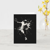 Netll Court Game Paint Splash Dminton Player Boy  カード (黄色い花)
