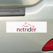 Netriderのロゴ バンパーステッカー (車上)