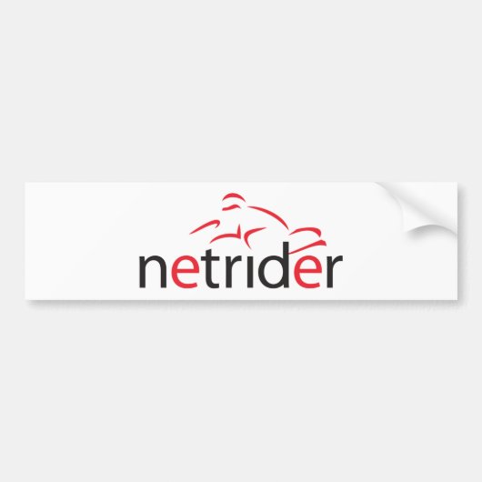 Netriderのロゴ バンパーステッカー (正面)