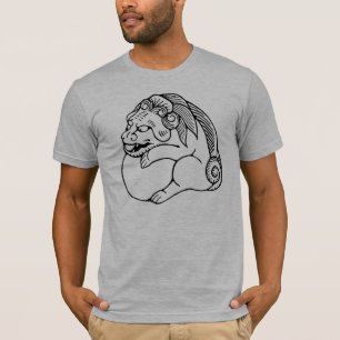 Netsukeの中国のなライオンのshishi Tシャツ