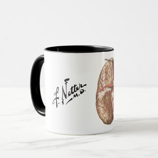Netter Basal View of Brain  - Mug マグカップ (正面左)