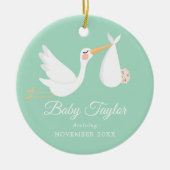 Neturalの妊娠の発表の男の赤ちゃん セラミックオーナメント (正面)