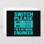 Network Engineer Computer IT Tech Programmer Geek ポストカード (正面/裏面)