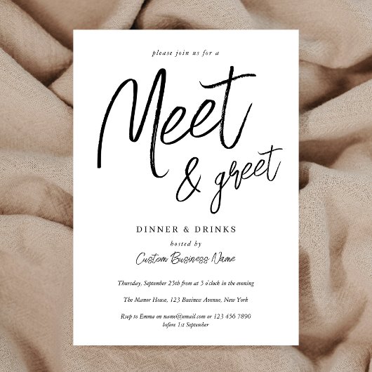 Networking Meet & Greet Simple Script Business 招待状