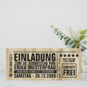 NEU: Einladung zum 50. Geburtstag mit Barcode 招待状 (スタンド正面)