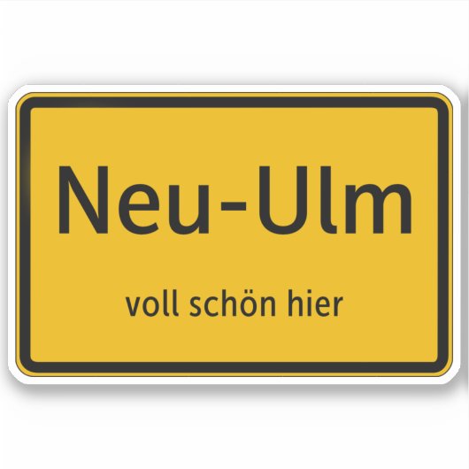 Neu-Ulm Aufkleber Sticker Autoaufkleber シール (正面)