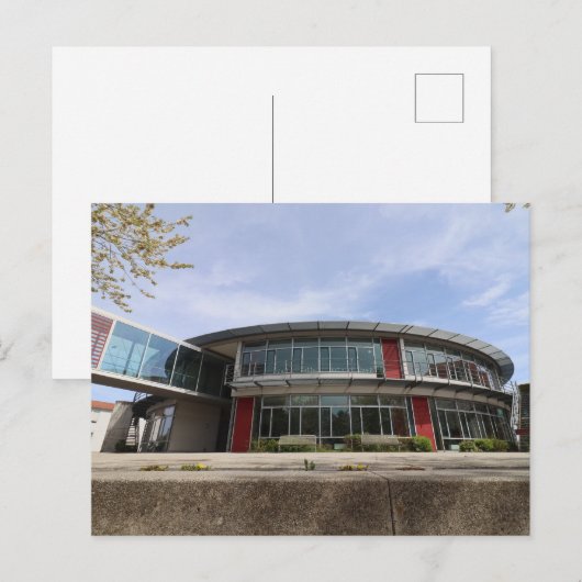 NEUBAU HAAGER REALSCHULE IM FRÜHLING ポストカード (正面/裏面)