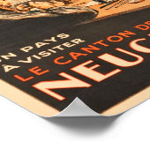 Neuchatel，スイス，ヴィンテージ旅行のクラフトマン ポスター (角)