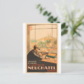 Neuchatel，スイス，ヴィンテージ旅行のクラフトマン ポストカード (スタンド正面)