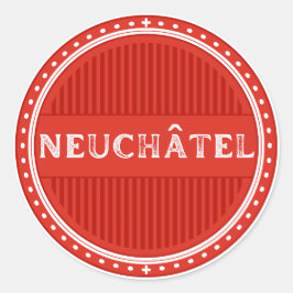 Neuchatel City Pride Emblem – Swiss Identity ラウンドシール