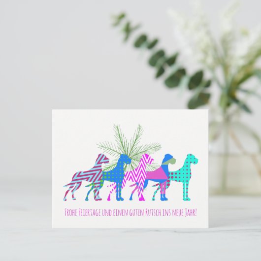 Neue Weihnachten Große Dänen ポストカード (スタンド正面)