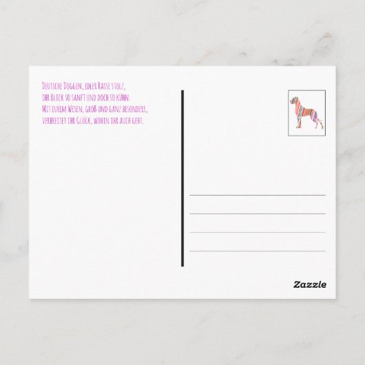 Neue Weihnachten Große Dänen ポストカード (裏面)