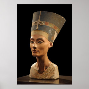 Neues博物館のNefertitiのバストの写真 ポスター