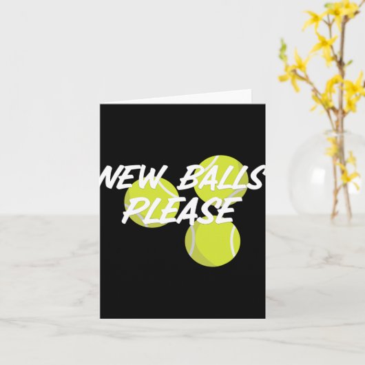 Neues bitte lustig Tennis カード (黄色い花)