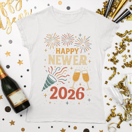 Neujahr 2026 Feuerwerk Design Tシャツ