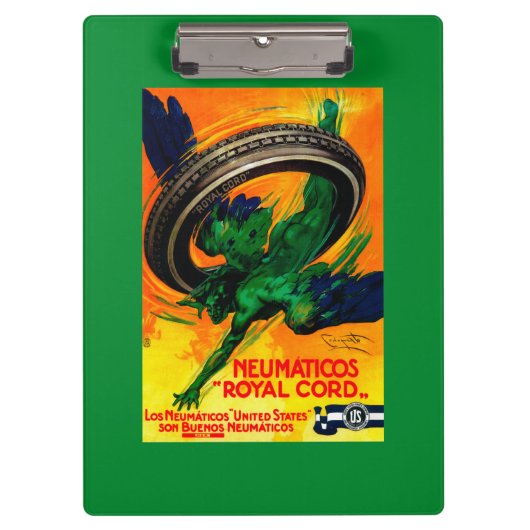 Neumaticosの王室のなコードのヴィンテージPosterEurope クリップボード (正面)