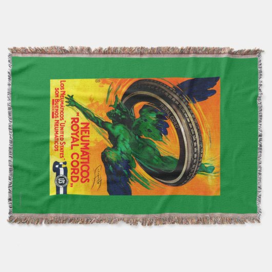 Neumaticosの王室のなコードのヴィンテージPosterEurope スローブランケット (正面)