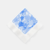 Neural Network 青ニューロン 縁ありカクテルナプキン (角)