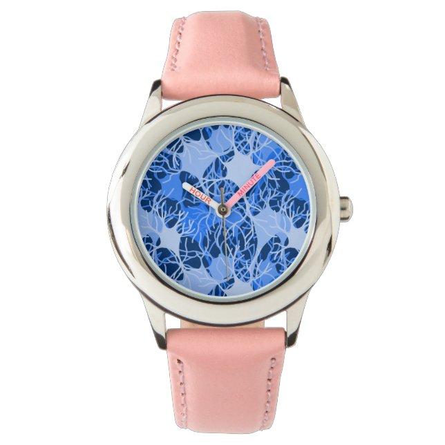 Neural Network Blue Neurons eWatch Watch 腕時計 (正面)