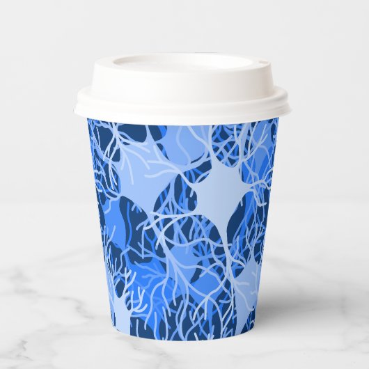 Neural Network Blue Neurons Paper cup 紙コップ (正面)