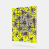 Neural Starburst – Yellow Acrylic Sign アクリルサイン (傾斜)